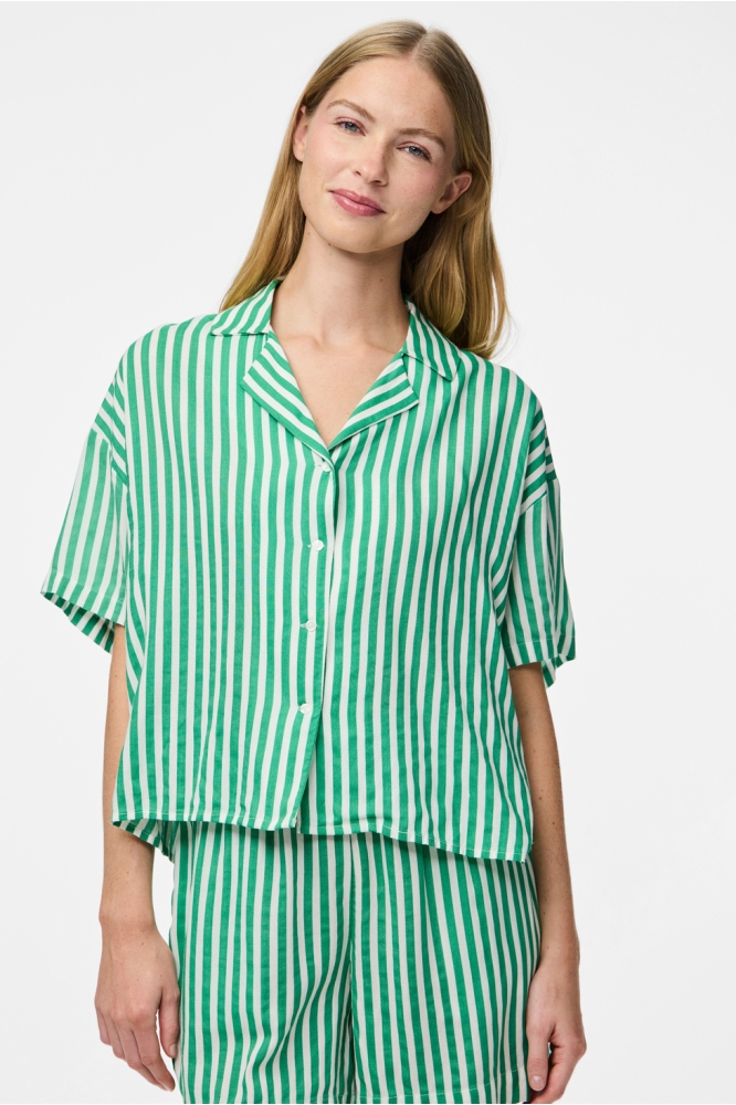 PCNYA 2/4 SHIRT BC WVN 17156468 SIMPLY GREEN/CLOUD DANCER